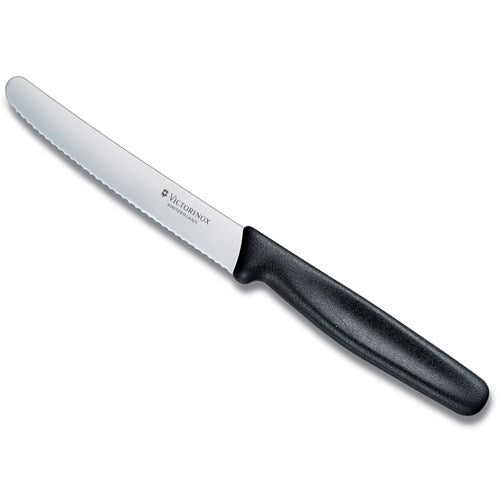 Victorinox Black Serrated Paring Knife Round Tip 11cm – McNeill Hotelware