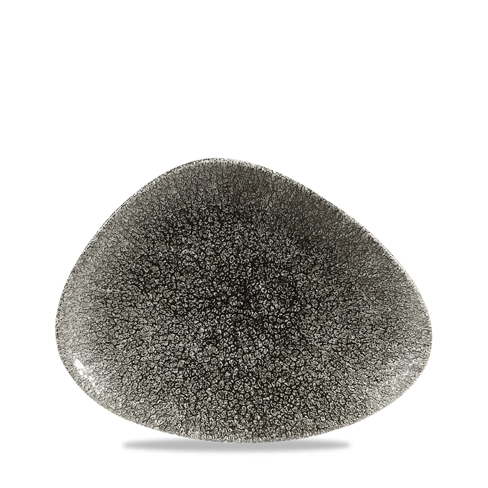 Churchill Studio Prints Raku Quartz Black Triangular Plate 26.5cm x 20 ...