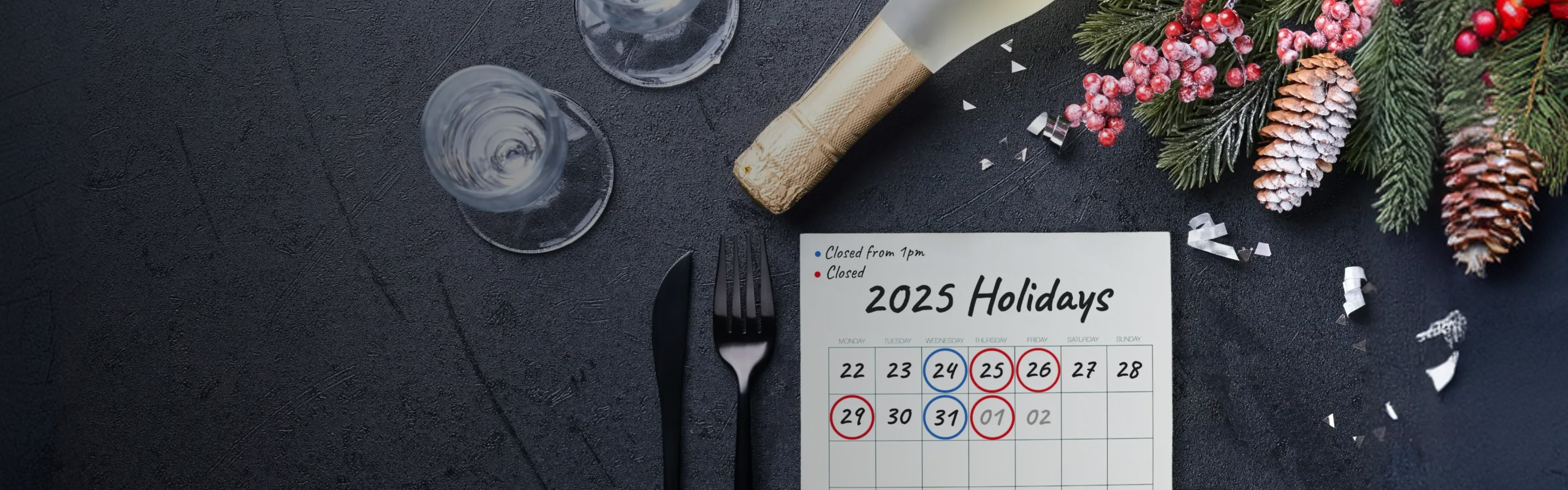 Christmas & New Year Opening Hours