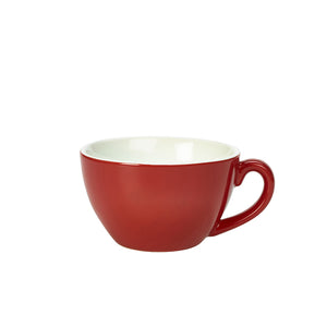 Porcelain Red Bowl Shaped Cup 12oz