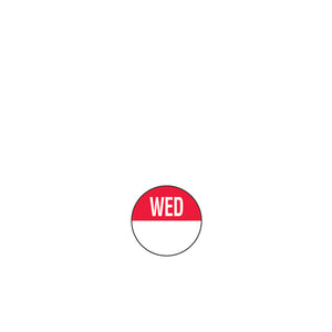 19mm Removable Day of the Week Label Wednesday (1000)
