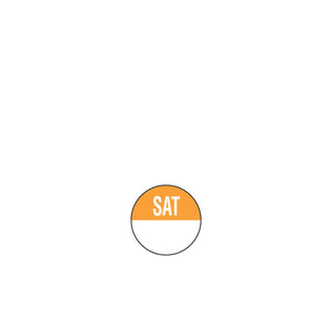 19mm Removable Day of the Week Label Saturday (1000)