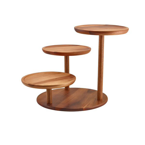 Acacia Wood 3 Tier Platform Riser / Cake Stand – McNeill Hotelware
